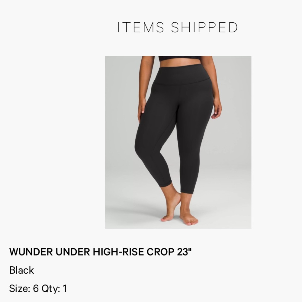 lululemon wunder under high rise crop 23”